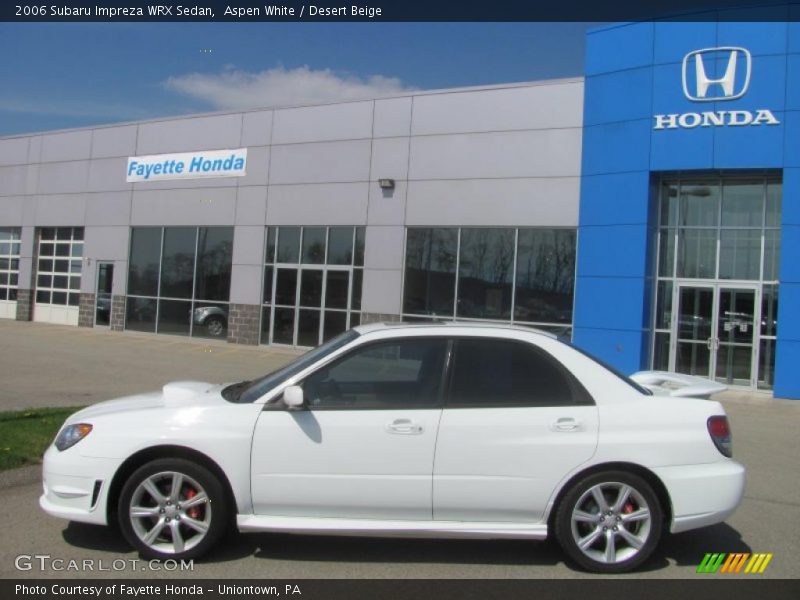 Aspen White / Desert Beige 2006 Subaru Impreza WRX Sedan