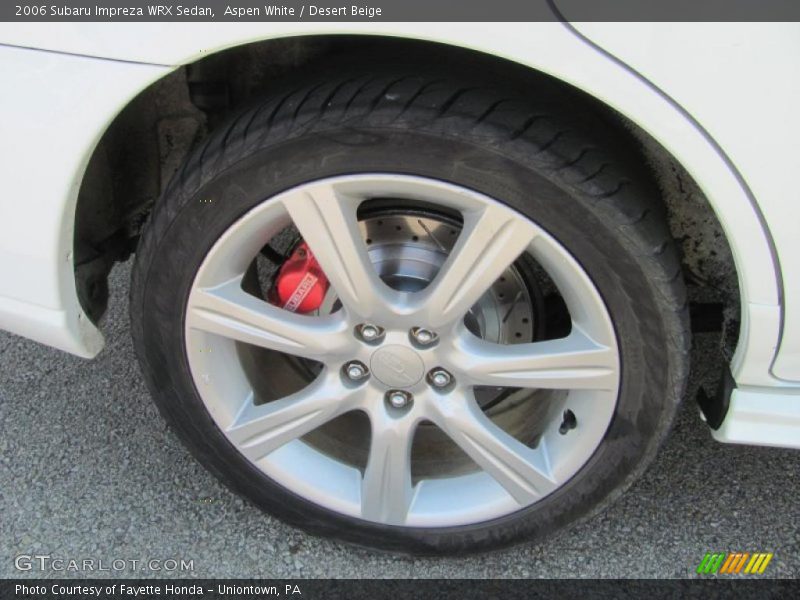 Aspen White / Desert Beige 2006 Subaru Impreza WRX Sedan