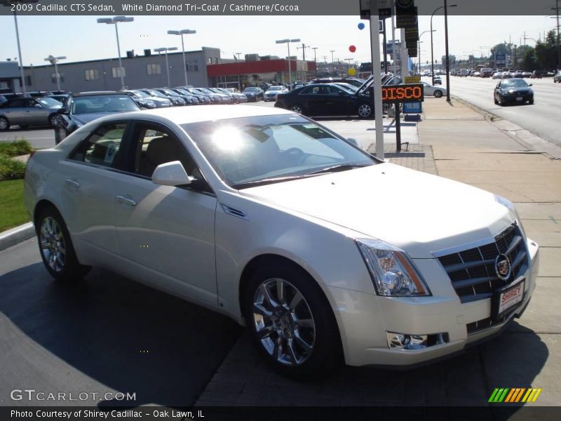 White Diamond Tri-Coat / Cashmere/Cocoa 2009 Cadillac CTS Sedan