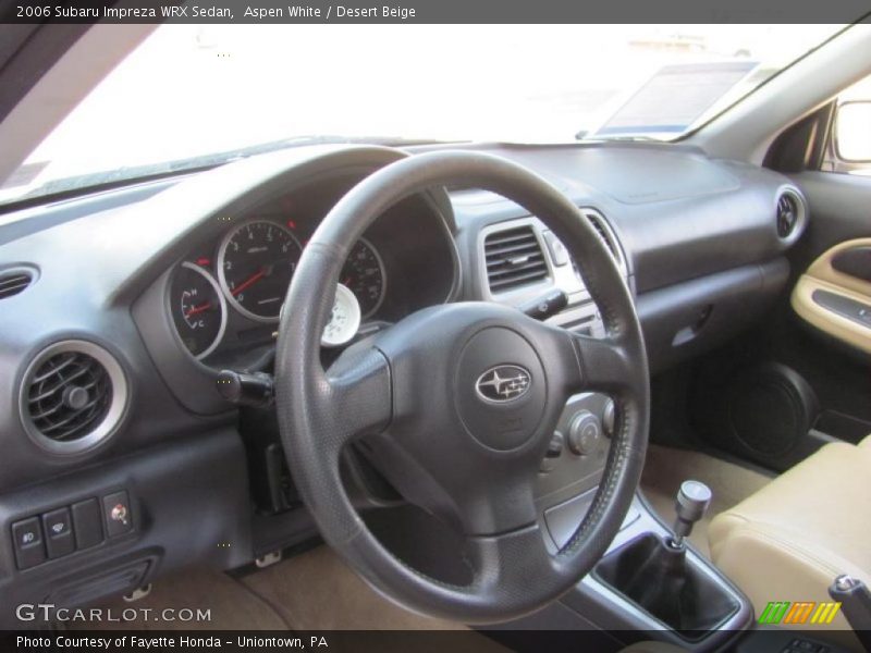 Aspen White / Desert Beige 2006 Subaru Impreza WRX Sedan