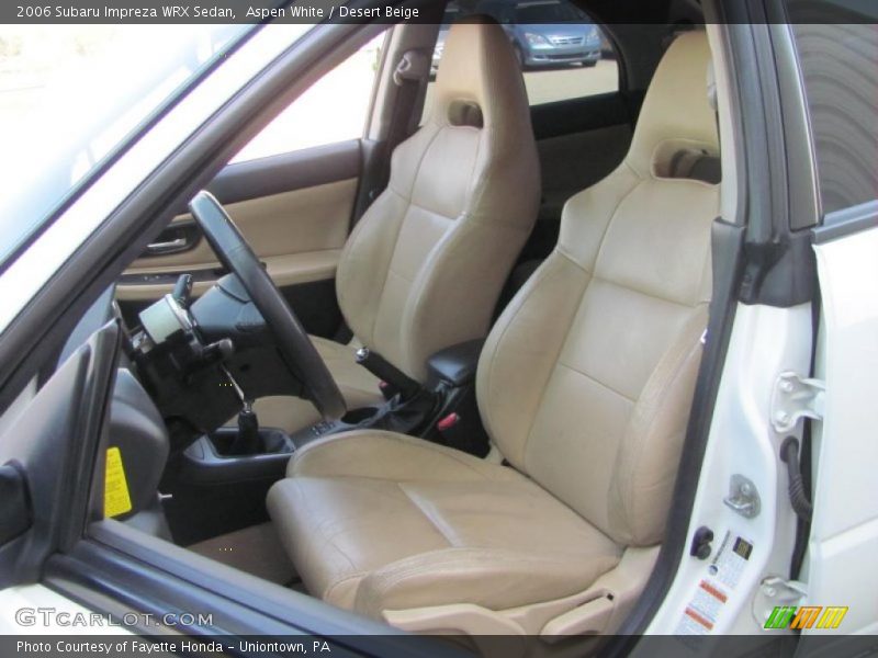 Aspen White / Desert Beige 2006 Subaru Impreza WRX Sedan