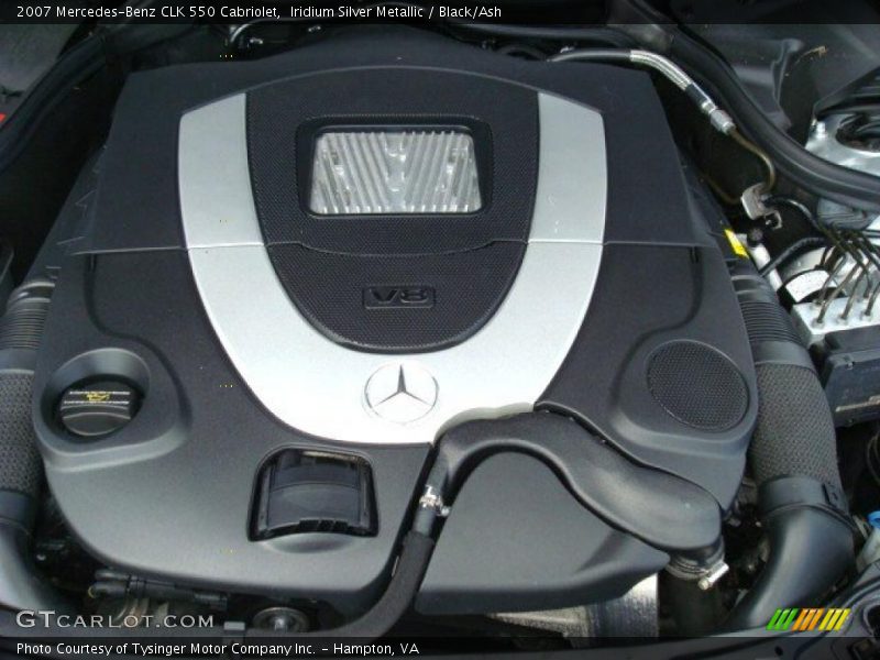 Iridium Silver Metallic / Black/Ash 2007 Mercedes-Benz CLK 550 Cabriolet
