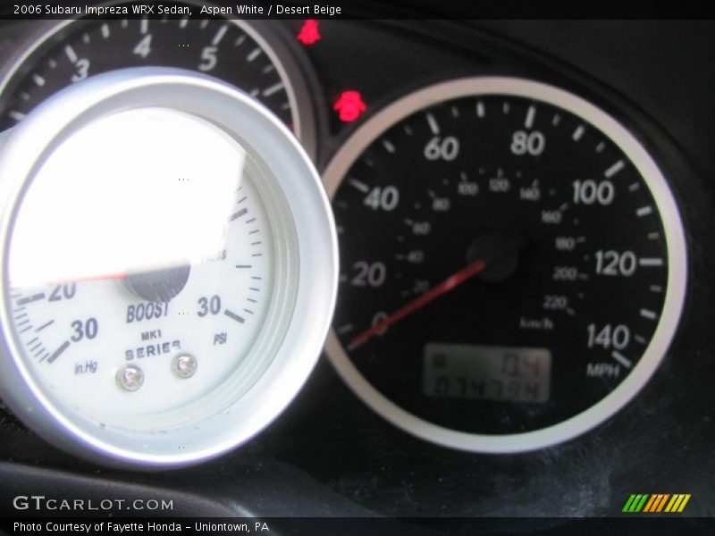 Aspen White / Desert Beige 2006 Subaru Impreza WRX Sedan