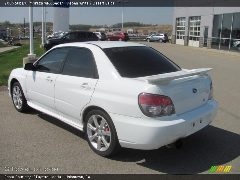 Aspen White / Desert Beige 2006 Subaru Impreza WRX Sedan