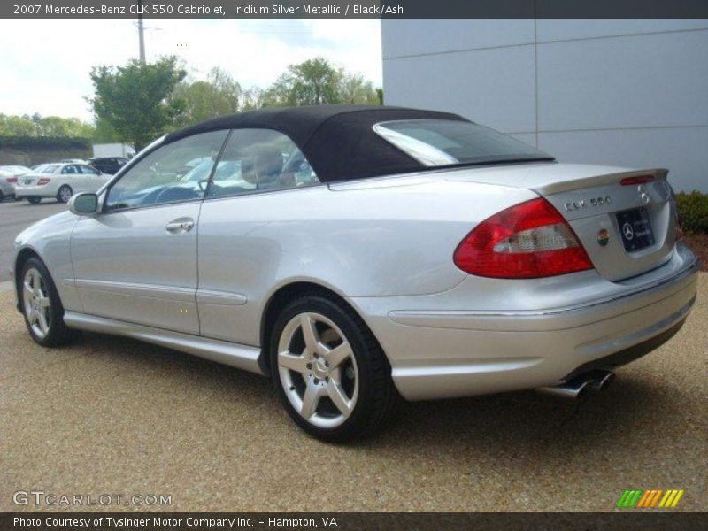 Iridium Silver Metallic / Black/Ash 2007 Mercedes-Benz CLK 550 Cabriolet
