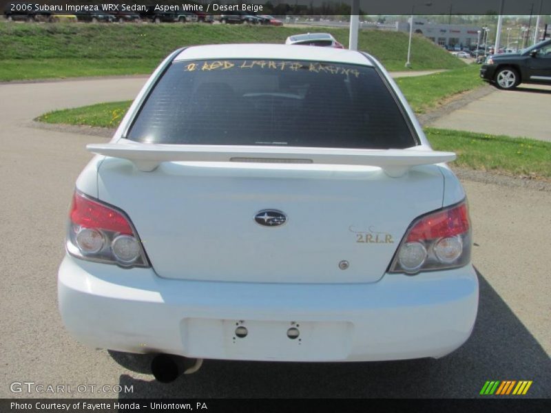 Aspen White / Desert Beige 2006 Subaru Impreza WRX Sedan