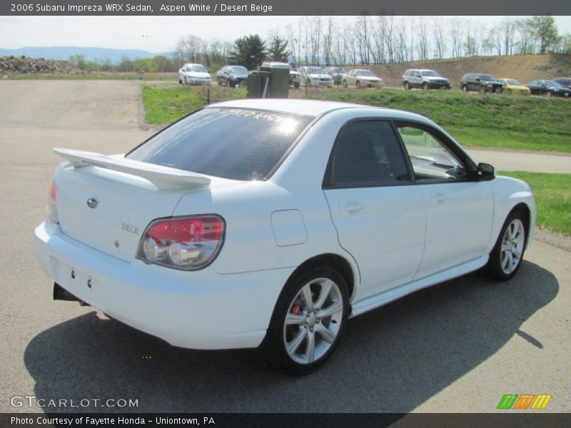 Aspen White / Desert Beige 2006 Subaru Impreza WRX Sedan