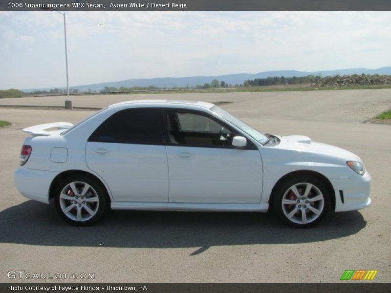 Aspen White / Desert Beige 2006 Subaru Impreza WRX Sedan