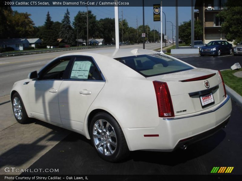 White Diamond Tri-Coat / Cashmere/Cocoa 2009 Cadillac CTS Sedan