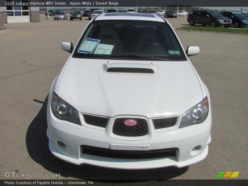 Aspen White / Desert Beige 2006 Subaru Impreza WRX Sedan