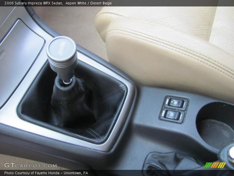 Aspen White / Desert Beige 2006 Subaru Impreza WRX Sedan