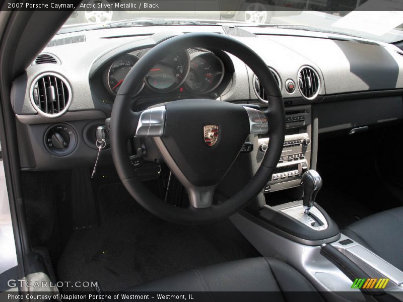 Arctic Silver Metallic / Black 2007 Porsche Cayman