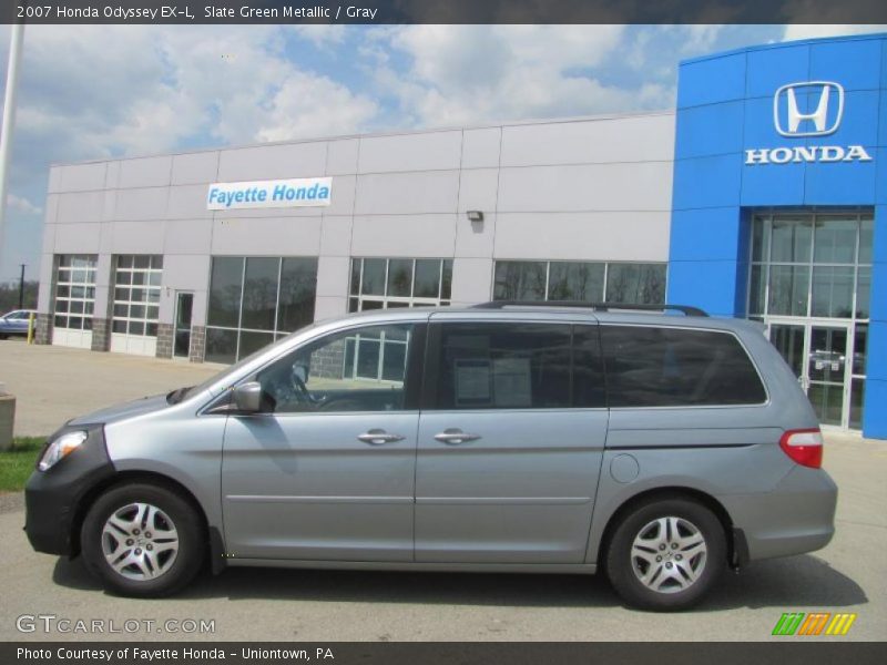 Slate Green Metallic / Gray 2007 Honda Odyssey EX-L