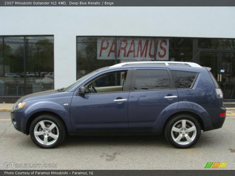 Deep Blue Metallic / Beige 2007 Mitsubishi Outlander XLS 4WD
