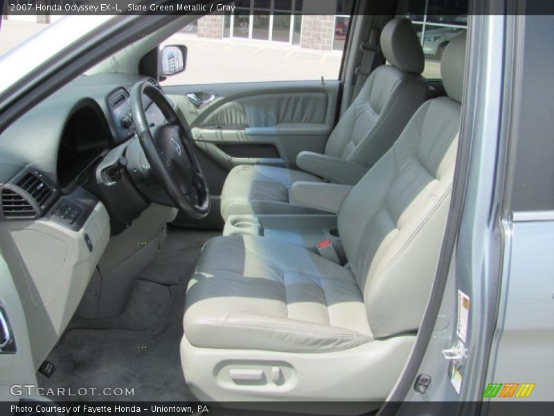 Slate Green Metallic / Gray 2007 Honda Odyssey EX-L