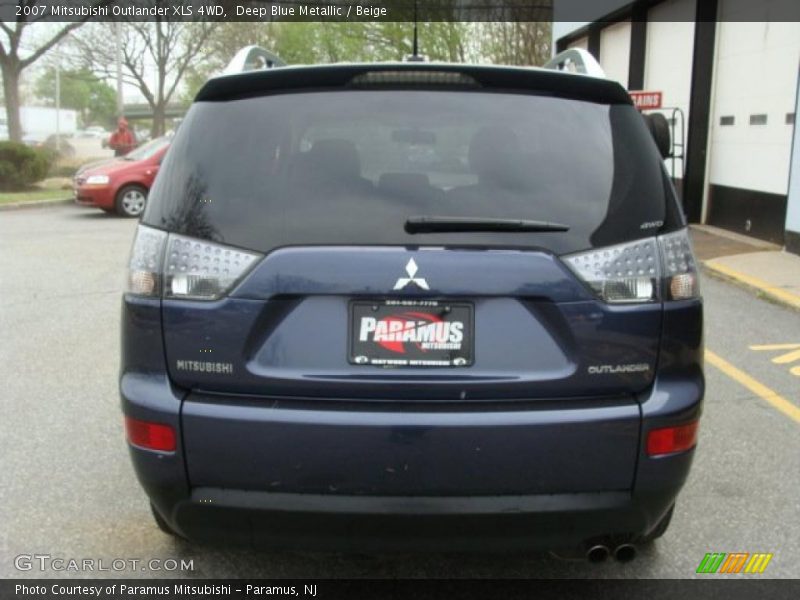 Deep Blue Metallic / Beige 2007 Mitsubishi Outlander XLS 4WD