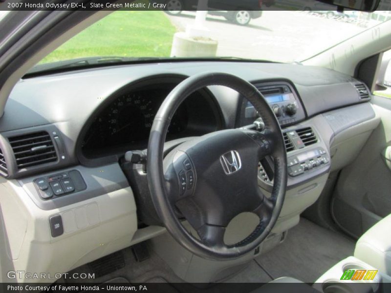 Slate Green Metallic / Gray 2007 Honda Odyssey EX-L