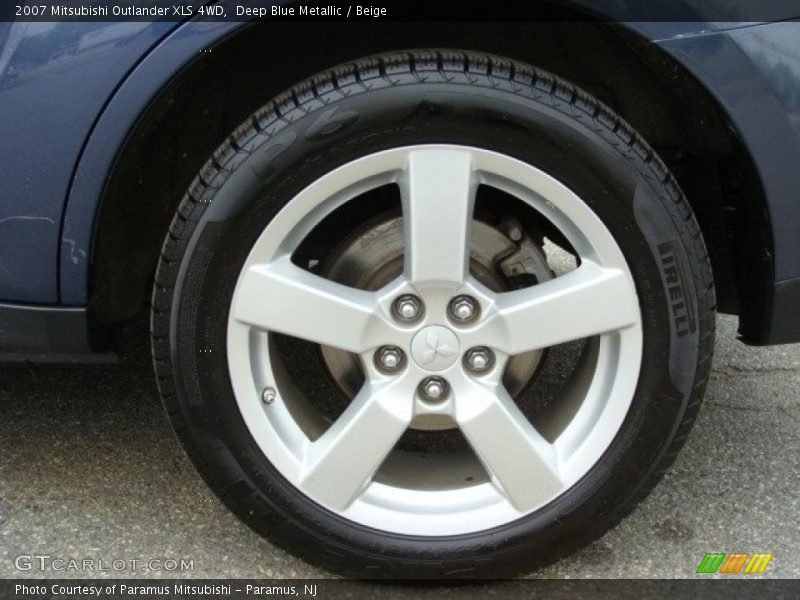 Deep Blue Metallic / Beige 2007 Mitsubishi Outlander XLS 4WD