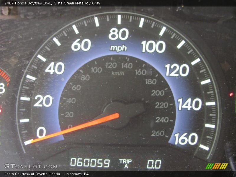 Slate Green Metallic / Gray 2007 Honda Odyssey EX-L
