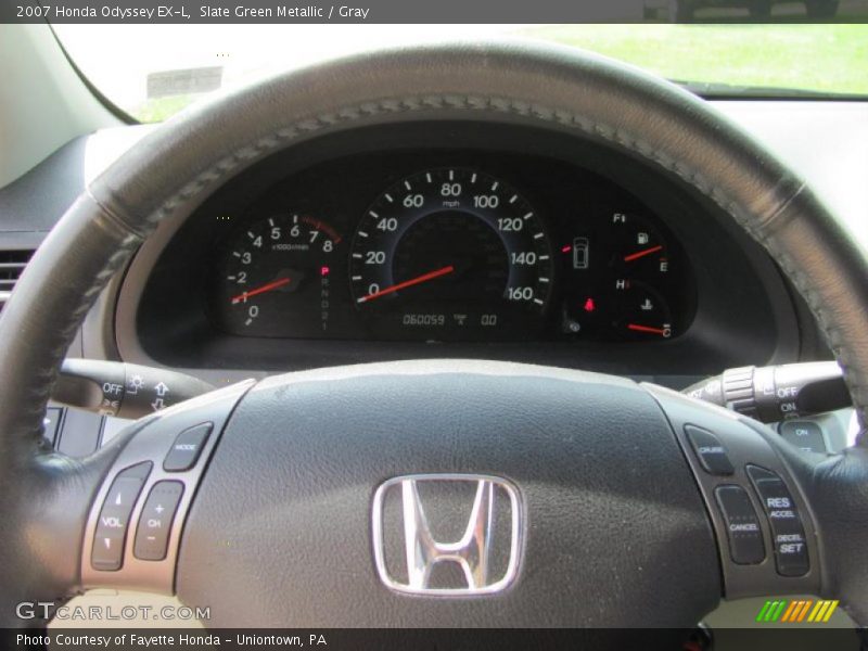 Slate Green Metallic / Gray 2007 Honda Odyssey EX-L