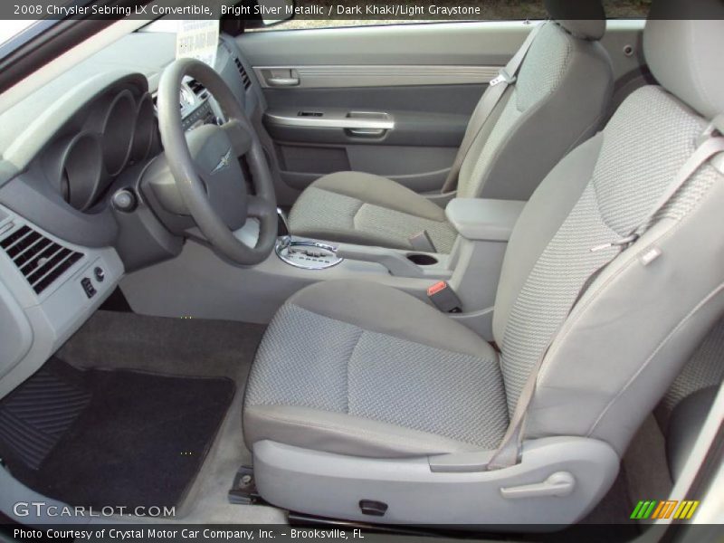Bright Silver Metallic / Dark Khaki/Light Graystone 2008 Chrysler Sebring LX Convertible