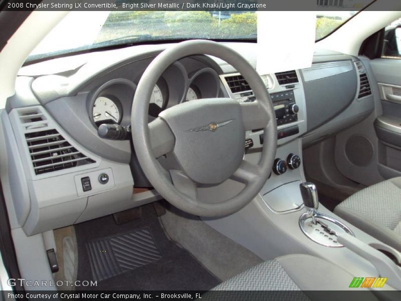 Bright Silver Metallic / Dark Khaki/Light Graystone 2008 Chrysler Sebring LX Convertible