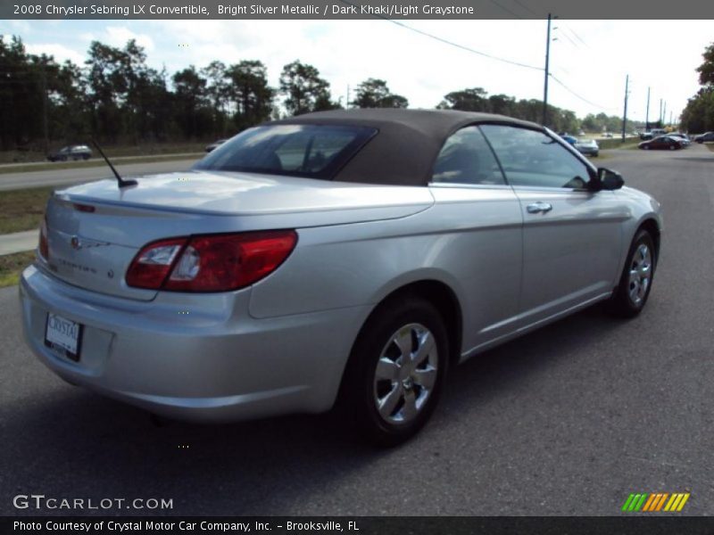 Bright Silver Metallic / Dark Khaki/Light Graystone 2008 Chrysler Sebring LX Convertible