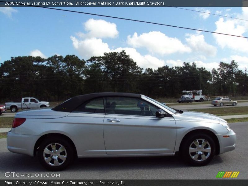 Bright Silver Metallic / Dark Khaki/Light Graystone 2008 Chrysler Sebring LX Convertible