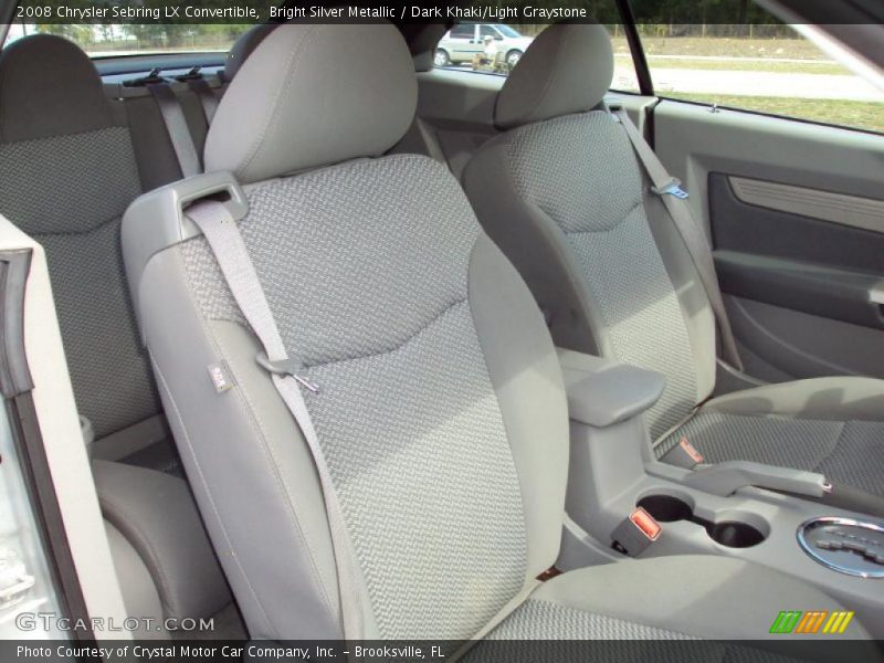 Bright Silver Metallic / Dark Khaki/Light Graystone 2008 Chrysler Sebring LX Convertible