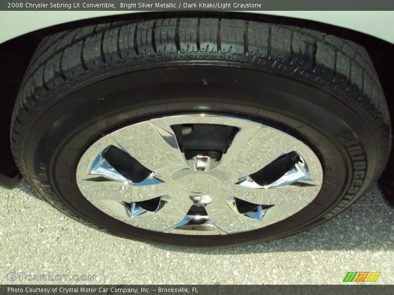 Bright Silver Metallic / Dark Khaki/Light Graystone 2008 Chrysler Sebring LX Convertible