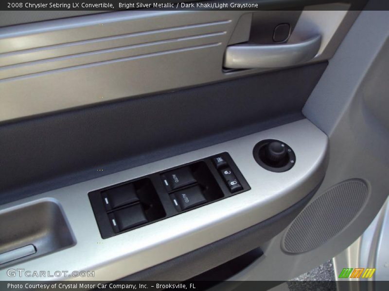 Bright Silver Metallic / Dark Khaki/Light Graystone 2008 Chrysler Sebring LX Convertible