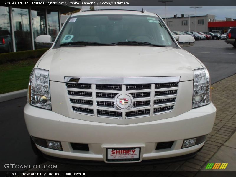 White Diamond / Cocoa/Cashmere 2009 Cadillac Escalade Hybrid AWD