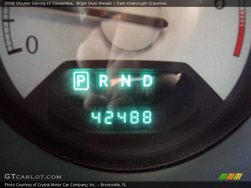 Bright Silver Metallic / Dark Khaki/Light Graystone 2008 Chrysler Sebring LX Convertible