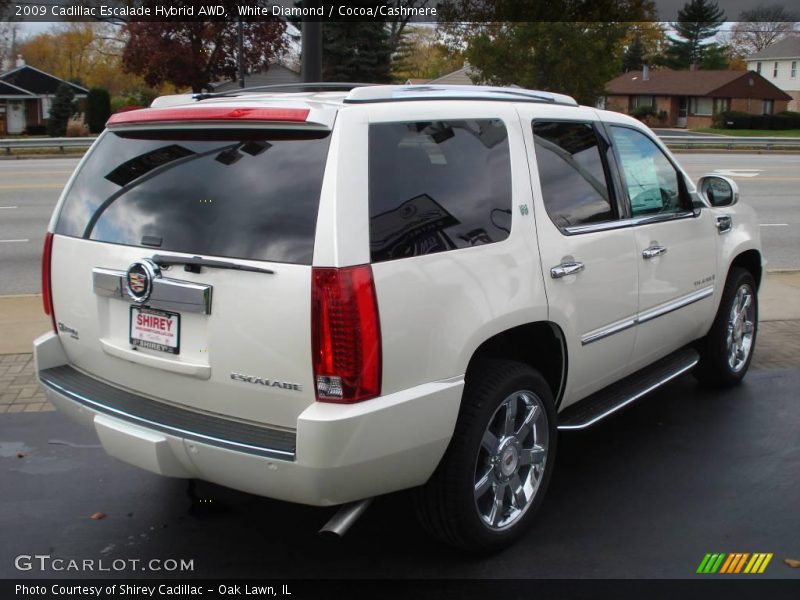 White Diamond / Cocoa/Cashmere 2009 Cadillac Escalade Hybrid AWD