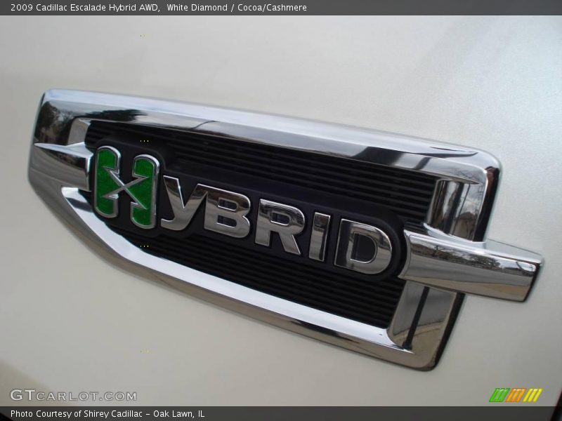White Diamond / Cocoa/Cashmere 2009 Cadillac Escalade Hybrid AWD