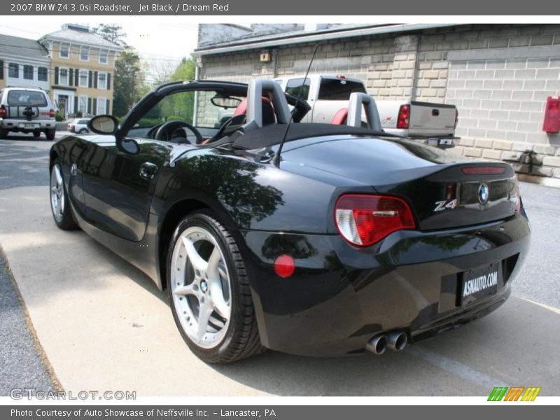 Jet Black / Dream Red 2007 BMW Z4 3.0si Roadster