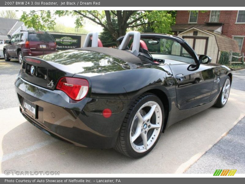 Jet Black / Dream Red 2007 BMW Z4 3.0si Roadster