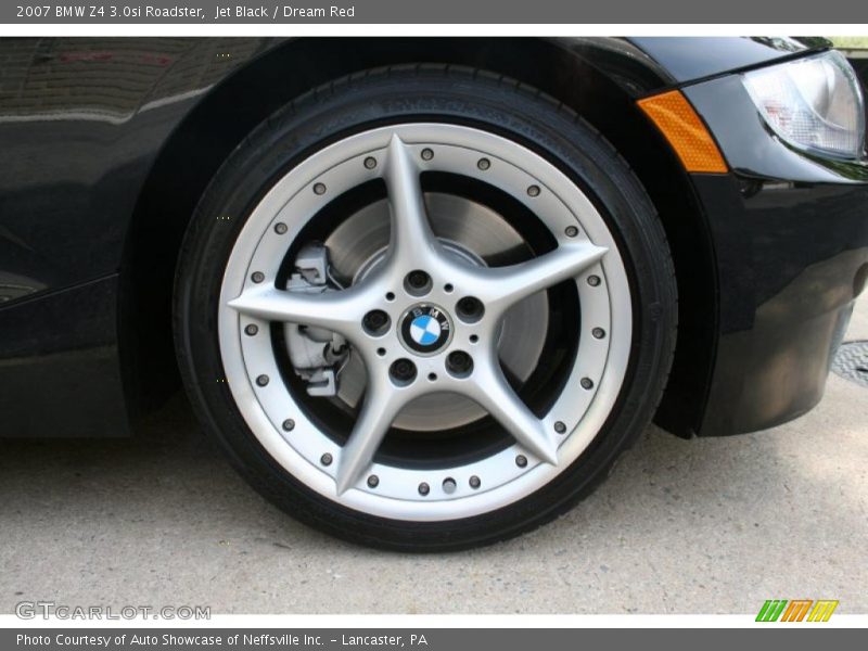 Jet Black / Dream Red 2007 BMW Z4 3.0si Roadster