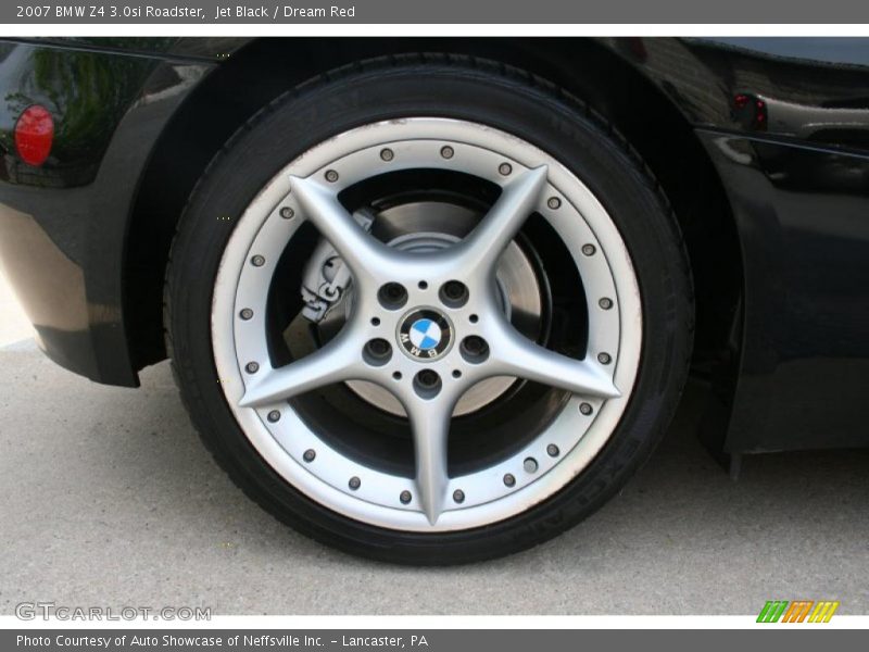 Jet Black / Dream Red 2007 BMW Z4 3.0si Roadster