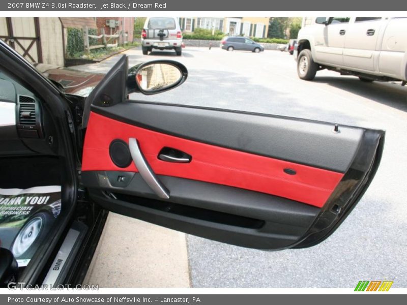 Jet Black / Dream Red 2007 BMW Z4 3.0si Roadster