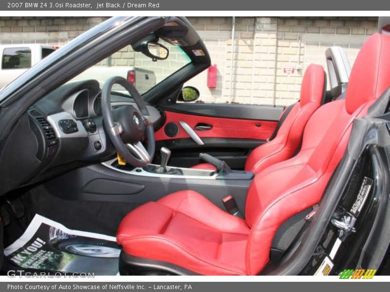 Jet Black / Dream Red 2007 BMW Z4 3.0si Roadster