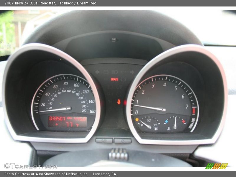 Jet Black / Dream Red 2007 BMW Z4 3.0si Roadster