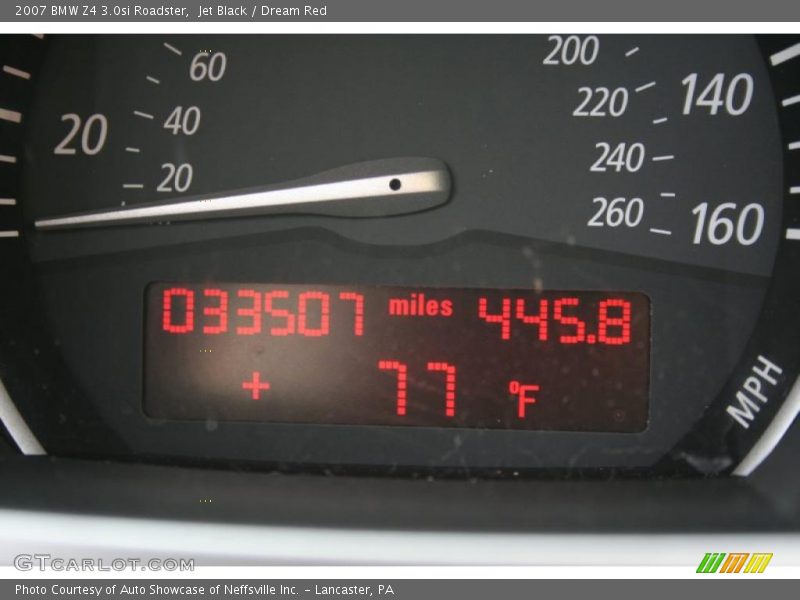 Jet Black / Dream Red 2007 BMW Z4 3.0si Roadster