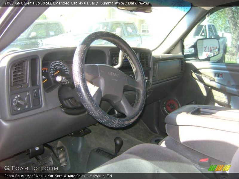 Summit White / Dark Pewter 2003 GMC Sierra 3500 SLE Extended Cab 4x4 Dually