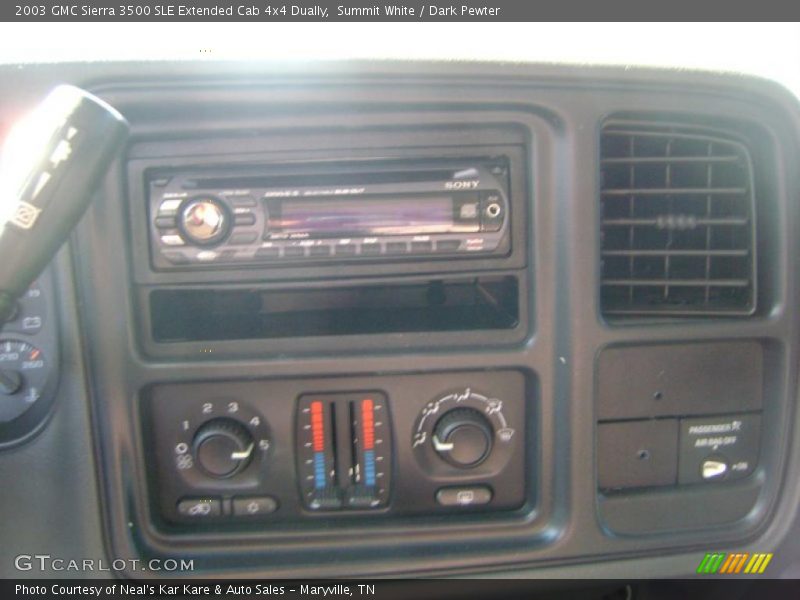 Summit White / Dark Pewter 2003 GMC Sierra 3500 SLE Extended Cab 4x4 Dually