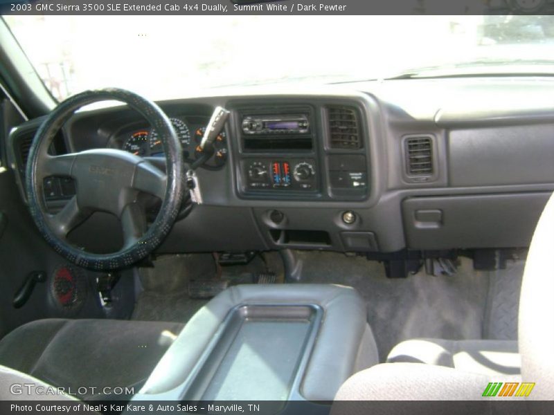 Summit White / Dark Pewter 2003 GMC Sierra 3500 SLE Extended Cab 4x4 Dually