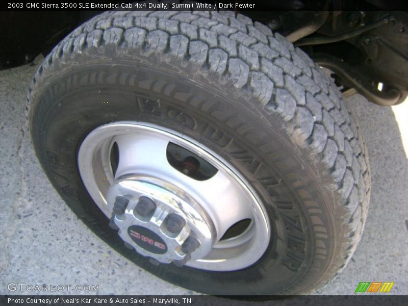Summit White / Dark Pewter 2003 GMC Sierra 3500 SLE Extended Cab 4x4 Dually
