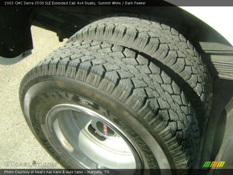 Summit White / Dark Pewter 2003 GMC Sierra 3500 SLE Extended Cab 4x4 Dually