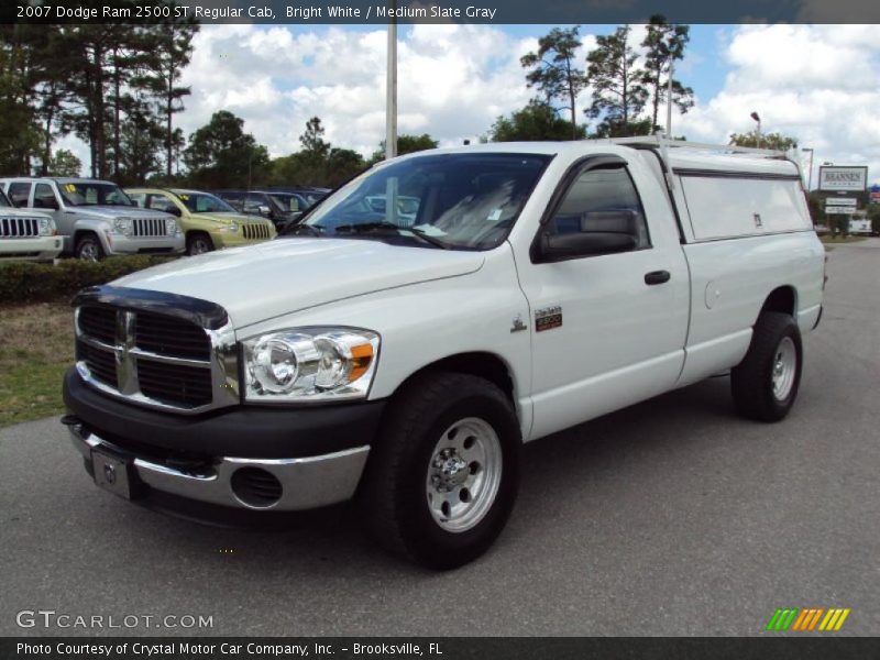 Bright White / Medium Slate Gray 2007 Dodge Ram 2500 ST Regular Cab