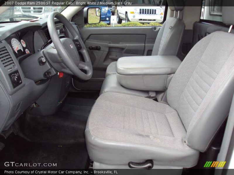 Bright White / Medium Slate Gray 2007 Dodge Ram 2500 ST Regular Cab